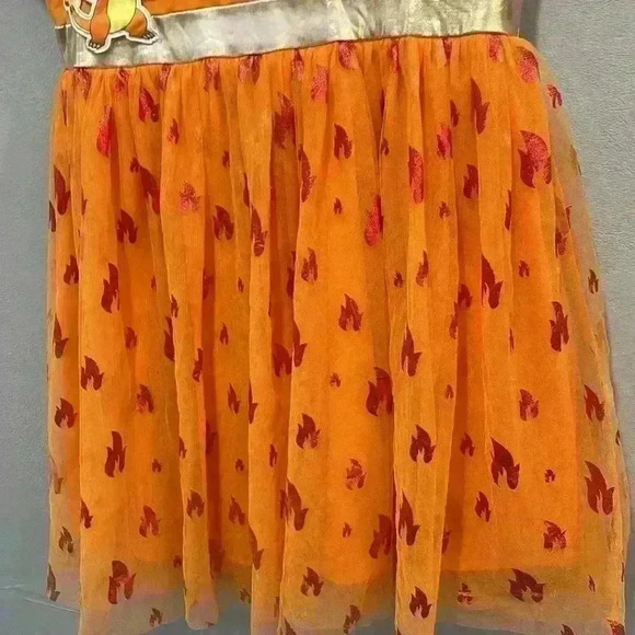 Pokemon Charmander Dress - Orange -Girls XL 14 - Picture 6 of 9